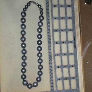 Elegant Silver Beaded Necklace